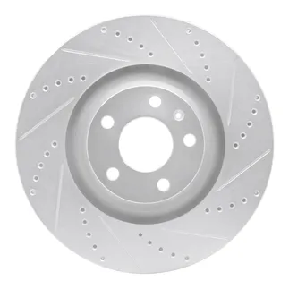 R1 Concepts EDZ-73038R Brake Rotor Drilled and Slotted Silver